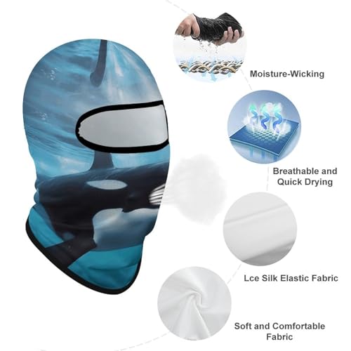 Balaclava para hombre, máscara para esquí y ciclismo, protección facial y cervical, ajuste ergonómico miniatura 3