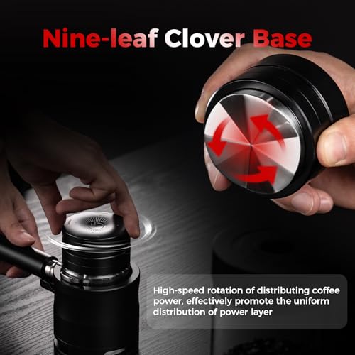 Image of IKAPE 58.35MM Espresso Coffee Distributor, Coffee Dual-Bearing & High-Speed Distribution Tools, Adaptive Height Coffee Distributor Leveler for Over 58mm Portafilters
