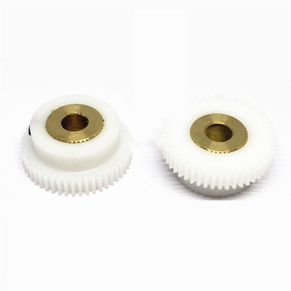 Cylindrical Drive 1pcs 0.5 Module 50T Nylon Spur Gear with Copper Sleeve 0.5M 50 Teeth Mute Plastic Gear 4mm 5mm 6mm 6.35mm Bore Pinion Rack Machinery(5mm)
