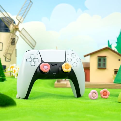 image for GeekShare Cute Thumb Grip Caps for PS5 Controller, Thumbsticks Cover S