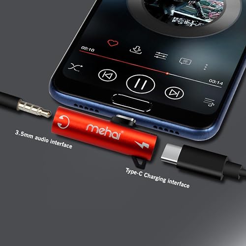 Image of 3.5mm Adapter Lighting to Headphone Charge 2 in 1 Adapter (Red)