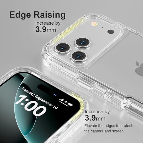 for iPhone 17 Pro Max Case, Heavy Duty Shockproof Protection Phone Cases, Anti-Drop, Dual Layer Transparent Protective Cover Compatible with iPhone 17 Pro Max, 6.9 inch, Crystal Clear - Image 6