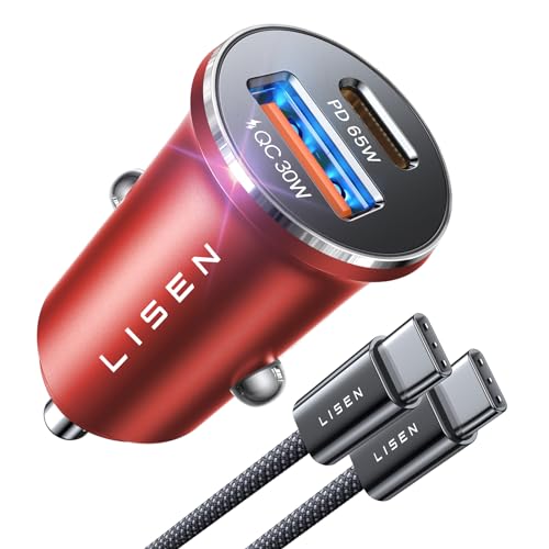 LISEN USB C Car Charger Adapter Fast Charge 95W [All Metal]