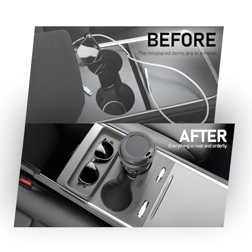 Insertos portavasos para Tesla Model 3/Y 4 en 1 Gris miniatura 4