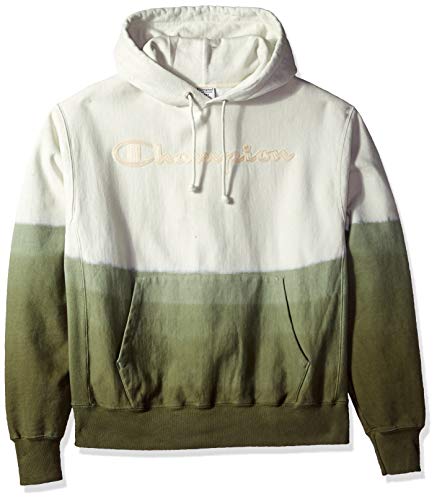 Champion LIFE Men's Ombre Dip Dye Reverse Weave Hood, Hiker Green, X-Large
