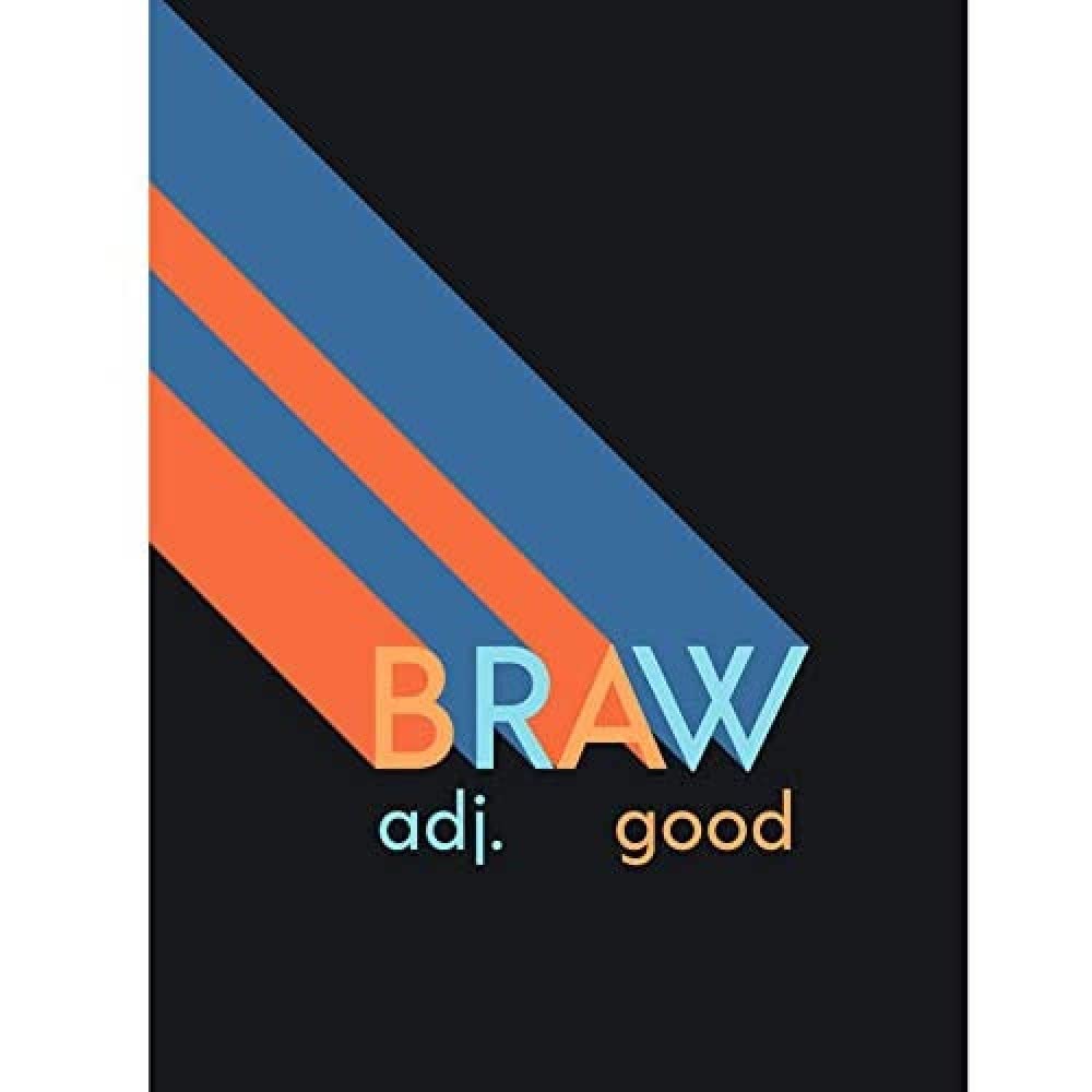 Wee Blue Coo Scottish Word Definition Braw Good Scots Dictionary Canvas Print