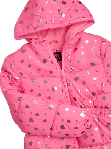 Pink Platinum Girls Winter Coat - Warm Fleece-Lined Hooded Puffer Jacket for Girls with Winter Hat (Sizes: 4-16)3