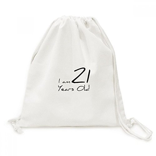 Toile drawstring backpack voyage sac à dos cordon 21 ans pour jeune adulte
