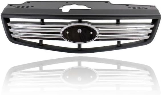Grille - Compatible/Replacement for '07-09 Kia Rio5 Hatchback - Main Upper Frame, Chrome Trim Black Insert, With Emblem Provision - 863611G210