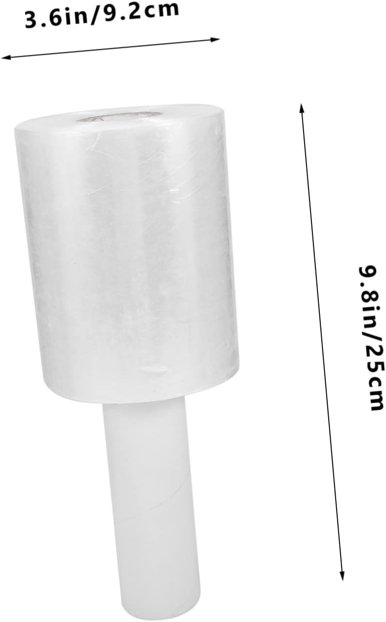 SHOWERORO Shrink Wrap for Moving 1 Roll Handheld Stretch Wrapping Film Handle Luggage Plastic Wrap Handle Moving Supplies