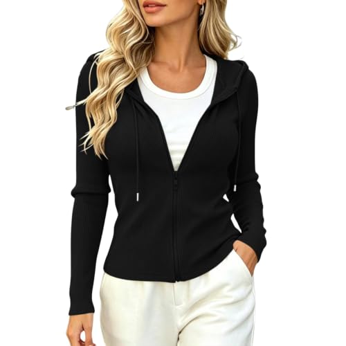 Women Hoodies S Black Cropped Zip Up Hoodie Casual Wear - image 1