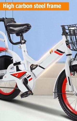 LSQXSS Dreiräder mit Pedalen für Kleinkinder im Alter von 2–10 Jahren, Cruiser-Dreirad, Kettenfahrrad, Tandem-Dreiräder mit Rücksitz, Kinder-Dreiräder mit Einzelbremse, Dreiräder, Speichenräder – Bild 8