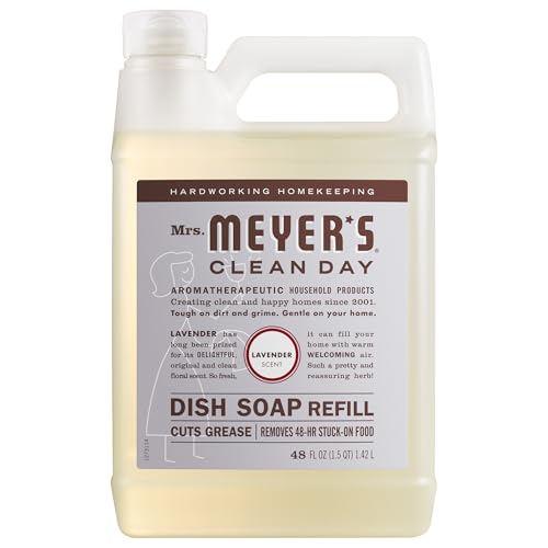 Image of MRS. MEYER'S CLEAN DAY Liquid Dish Soap Refill, Lavender, 48 fl. oz