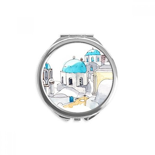 Miroir de poche Santorin accessoire maquillage portable rond