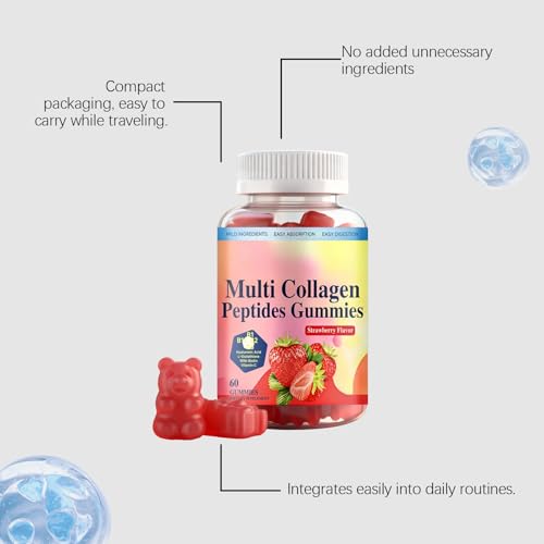 Gummies peptides de collagène contre les cheveux ternes et ongles fragiles