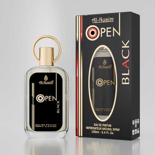 Image of Al-Nuaim Open Black Eau De Parfum For Men & Women - 100ml | Long Lasting Perfume