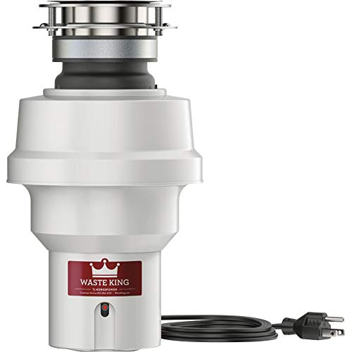 Waste King 9910 Garbage Disposal with Power Cord, 1/3 HP