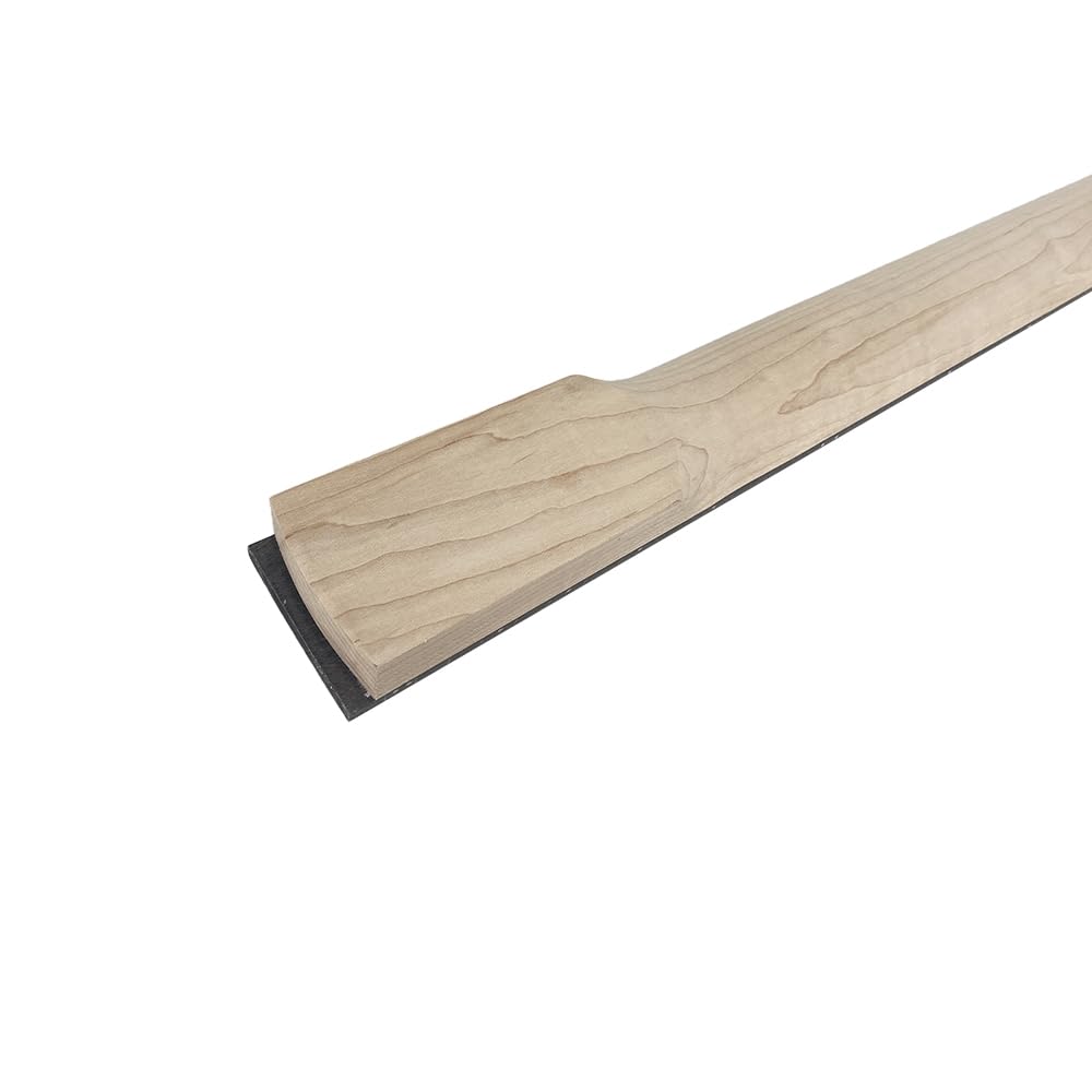 Manico nero per chitarra elettrica, 24 tasti, 64,8 cm, tastiera in acero e palissandro, manico per chitarra, dado di bloccaggio Floyd Rose, bullone sul tallone (nero)