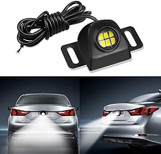 Auxiliary Back Up Parking Reverse Light LED Bulb, LEADTOPS Mini Universal Anti-collision Night Performance LED Tail Light Camera Illumination 6000K White for Car Automotive