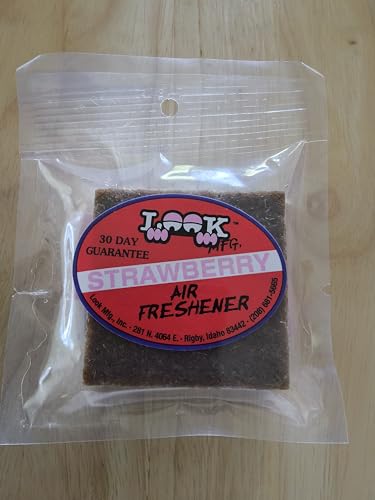 Look MFG Strawberry Scented Air Freshener for Car, Home, Office, 30 Day Guarantee☆long-lasting strawberry scent☆scent block☆perfect air freshener for your car and truck☆fragrance square