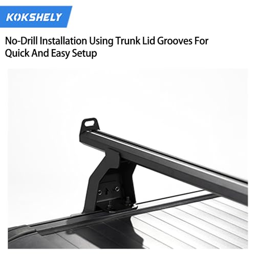 Image of 65.4'' Adjustable Truck Bed Rack Cross Bars(2-Pack) for Mid-Size Trucks, T-Slot Tonneau Cross Bars Compatible with Retractable Hard Tonneau Covers |Top Slide Mount Truck Bed Rack