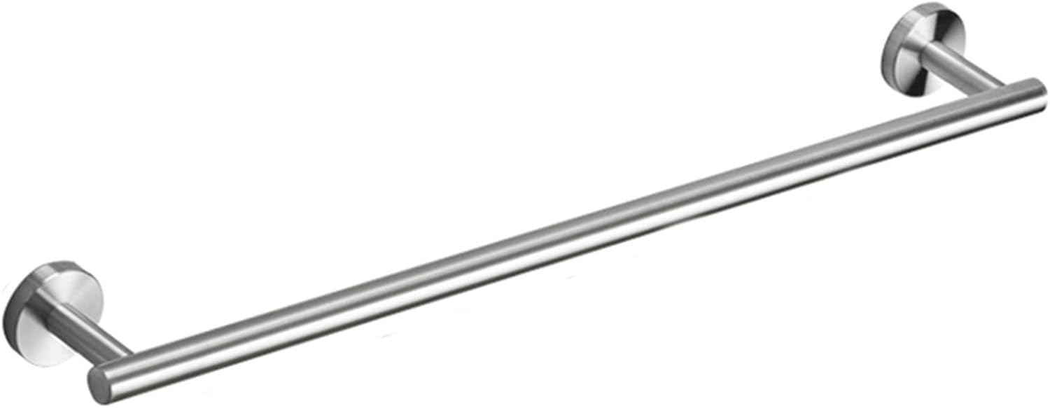 Brushed Towel Holder, Silver Towel Bar Bathroom Towel Rack Stainless Steel Bath Towel Ring Wall Mounted (Size : 50cm)