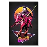 Isaveart Overwatch Genji Retro For Fan Video Game Wall Art Poster
