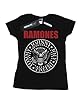 Absolute Cult Ramones Women's Red Text Seal T-Shirt Black Medium #1