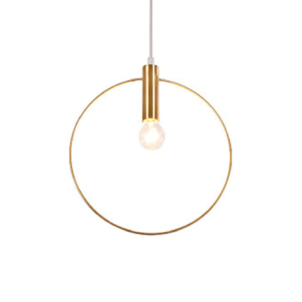 RCIDOS Lámpara Colgante Circular T Dorada Pantalla Luz Techo Elegante Y Creativa Lámpara Colgante De Araña De Metal Personalizada Lámpara Suspensión Moderna Romántica para Cocina Isla Comedor sobre