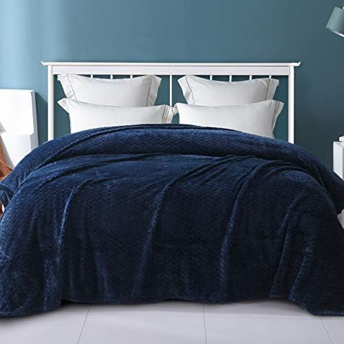 Exclusivo Mezcla King Size Flannel Fleece Blanket, 230x265 CM Soft Jacquard Weave Leaves Pattern Velvet Plush Bed Blanket, Pink Blanket