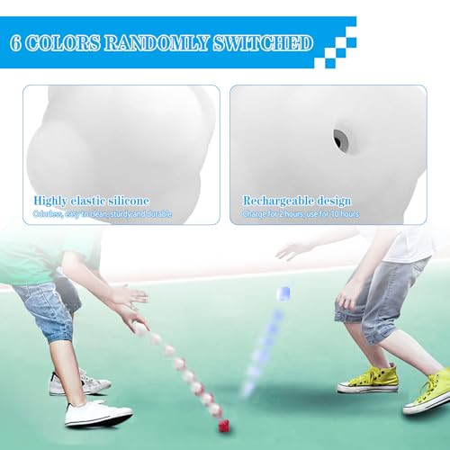 SYWAN Smart Reaction Ball, Reflex Ball with Random Light Color Change, Intelligent Agility Training, Rechargeable, High Elasticity Silicone - Thumbnail 6