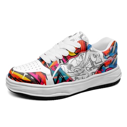 Fashion Graffiti Sneakers for Men Women Stylish Streetwear Inspired Low-Top Walking Comfort Couple Outdoor Shoes