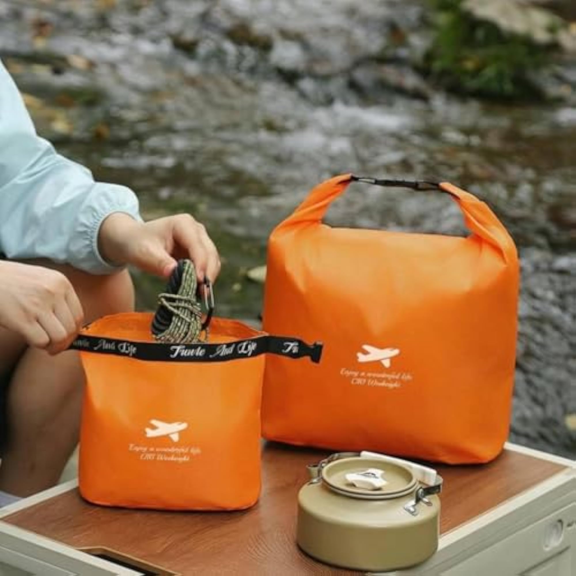 Waterproof Roll-Top Storage Bag Water-Resistant Soft-Sided Rectangular Bag