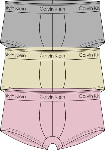 Calvin Klein Micro Stretch 3-Pack Low Rise Trunk - NB2569 (Yellow/Buff Pink/Mink, XL)2