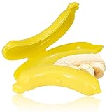 Lieferumfang: Banananschutz Schutzhülle enthält 2 Stück gelben Banananschutz, Bananan Dose kann Ihre Bananen effektiv vor Beschädigungen schützen und frisch halten
