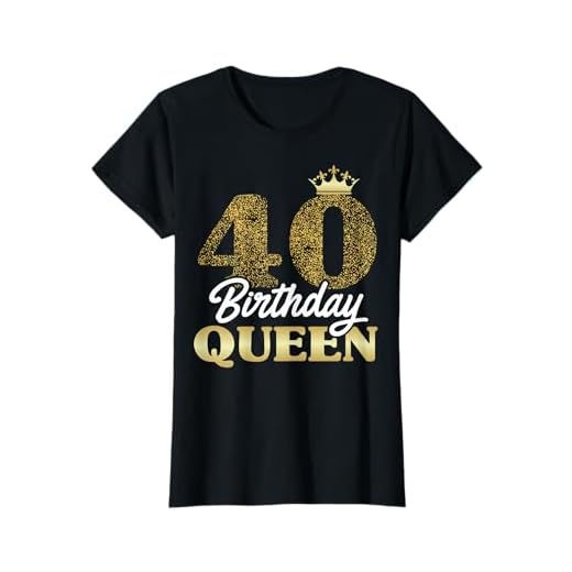 Mujer Corona de reina de 40 cumpleaños de 1982 Camiseta