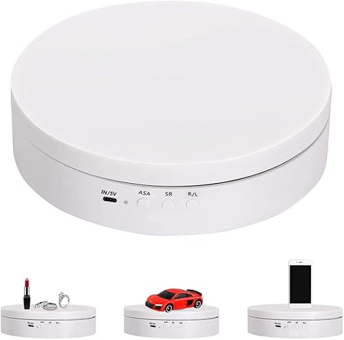 Miniatura 10 de Soporte de exhibición giratorio motorizado, soporte de exhibición electrónico de 360 grados, carga de 5.9 pulgadas23 libras para productos de