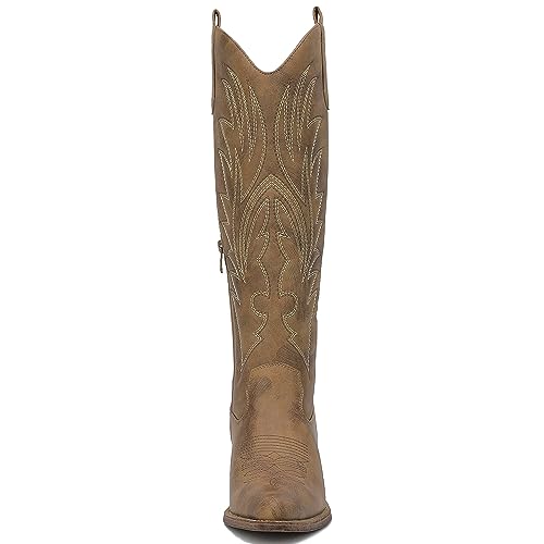 Image of GLOBALWIN Women's The Western Cowboy Cowgirl Embroidered Knee High Boots