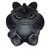 JKLW Rizzon Black Toothless Dragon Statue, Cute Night Evil Dragon Sculpture, Hand-Made Obsidian...