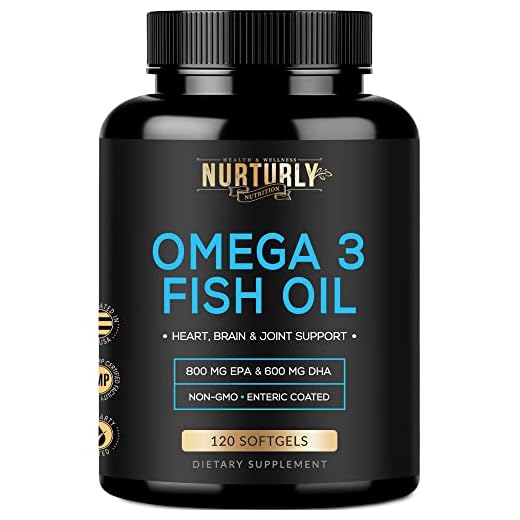 Omega 3 Fish Oil 2000mg, 800mg EPA and 600mg DHA - Enteric Coated and Burpless - Supports Joint, Brain, and Heart - Burpless, Non-GMO, 3rd Party Lab Tested and NSF Certified - 120 Softgels