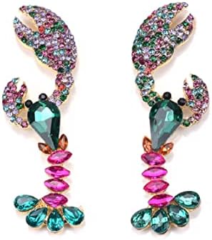 Lobster Earrings for Women, Cute Crawfish Earrings for Girls, Ocean Lobster Dangle Earrings Hypoallergenic, Beach Lobster Bohemian Drop Earrings, Crayfish Crab Earrings Studs, Lobster Jewelry Gifts Funny Earrings
