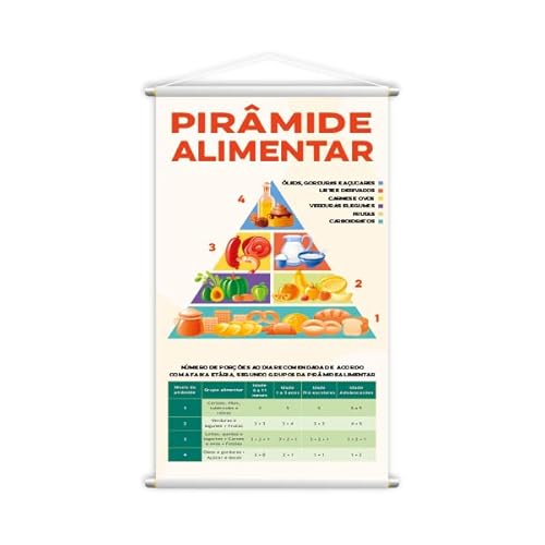 Pirâmide Alimentar Banner Escolar Pedagógico Grande