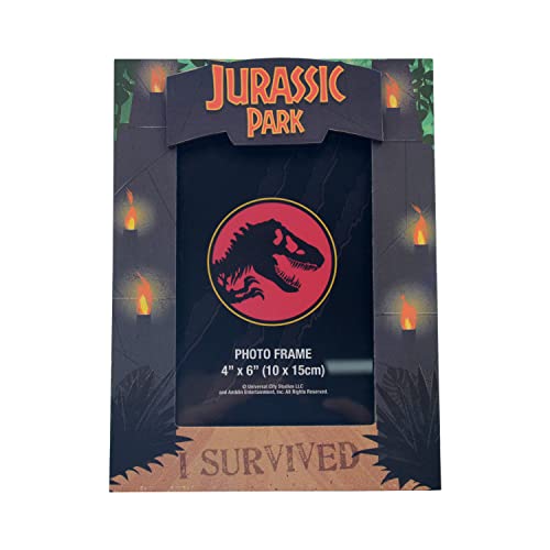 Silver Buffalo Jurassic Park I Survived Gate MDF Photo Frame, 4 x 6 Inch