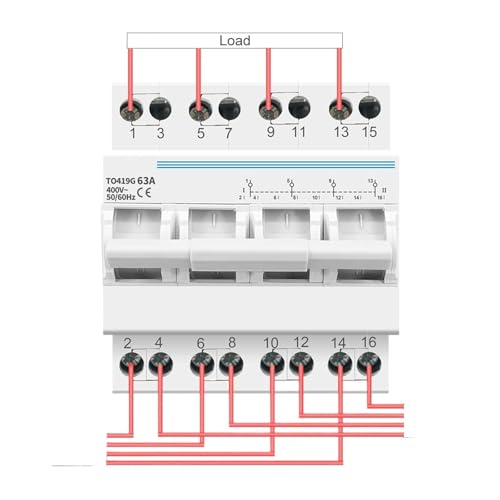Interrupteur de transfert manuel 4P 63A pour éviter les courts-circuits de secours