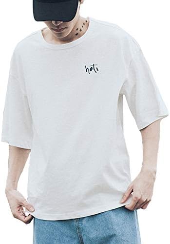 Amazon Aliux メンズ Tシャツ 夏 ゆったり Tシャツ 半袖 七分袖 ファッション Tシャツ インナーシャツ 吸汗速乾 汗染み防止 和風 Tシャツ 绵100 男性 トップス 夏 春 秋季対応 Tシャツ カットソー 通販