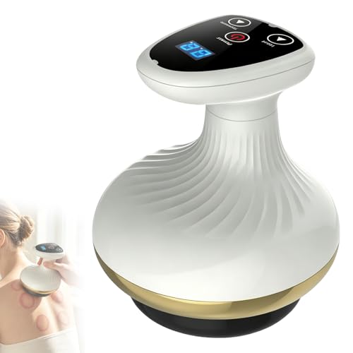 Massage 4-in-1 Massagegerät gegen Cellulite,Vakuum & Gua Sha Elektrisch,9 Heizstufen, 9 Saugstufen,Straffere Haut & Bessere Durchblutung, Tiefenmassage mit Wärme, Für Ganzkörper Anwendung Zuhause (A)