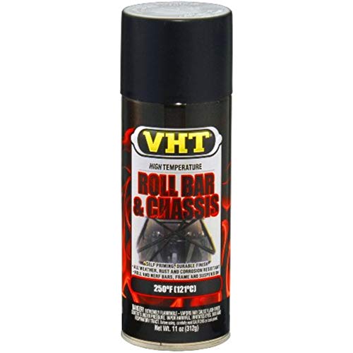 VHT SP671 Roll Bar and Chassis Paint Satin Black Spray Paint 11 oz Aerosol Can