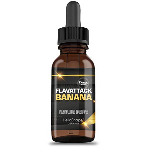 Flavour Drops zuckerfrei 50 ml - Banane | Geschmackstropfen OHNE KALORIEN zum Süßen mit Dosierhilfe | vegan | Für…
