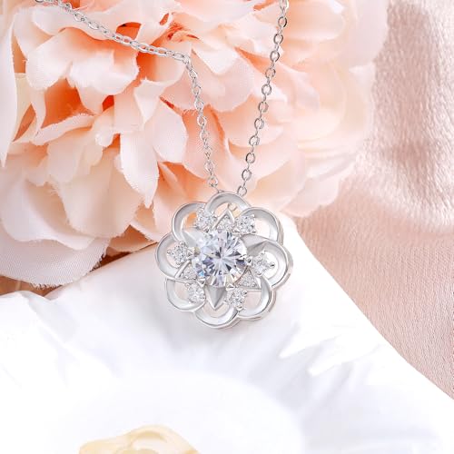 Image of Sterling Silver Pendant Necklace Charms Hypoallergenic Fashion Jewelry Dainty Valentines Day Birthday Gift for Women
