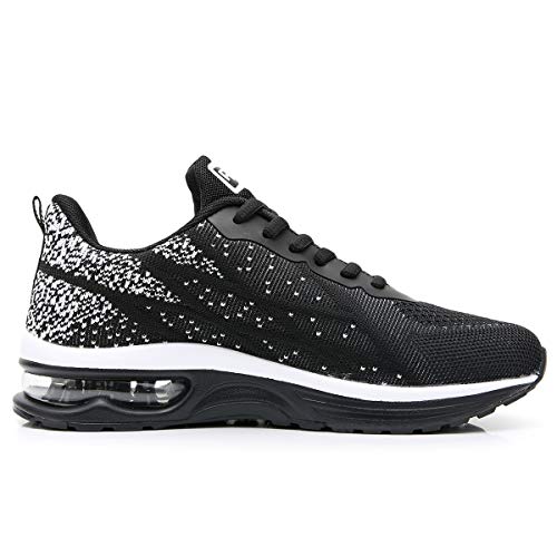GANNOU Women\'s Air Athletic Running Shoes Fashion Sport Gym Jogging Tennis Fitness Sneaker Black 8 B(M) US